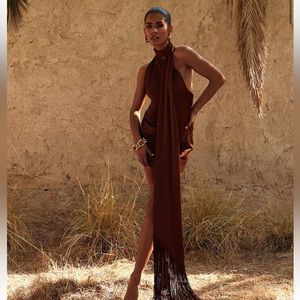 Rat and Boa Serrafea Dress Cocoa